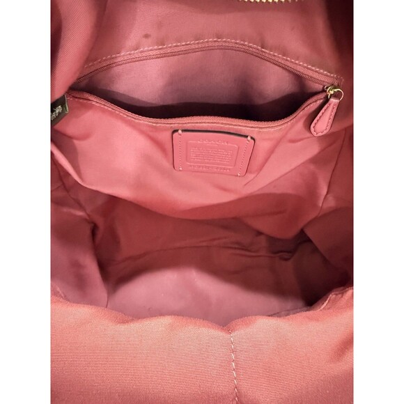 Coach Backpack New York F29004 Pink Charlie Pebble Leather Bag - Picture 11 of 16